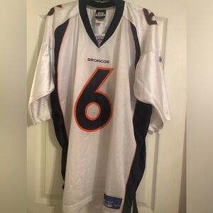 NFL Authentic White and Navy Denver Broncos Jay Cutler Jersey size 2XL
